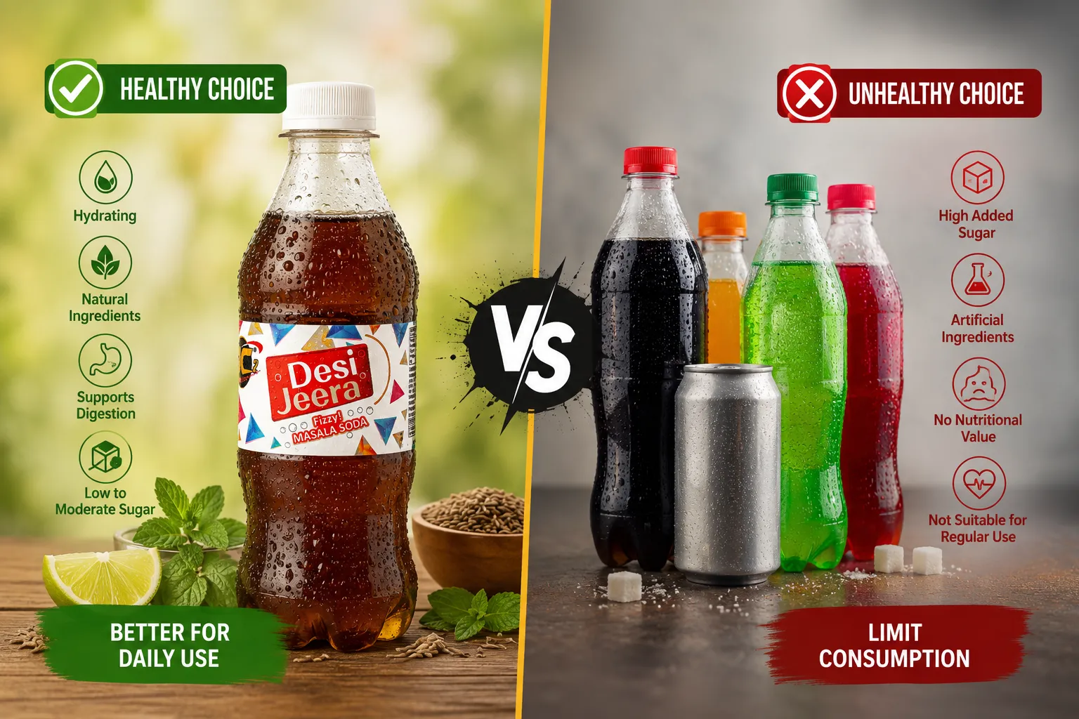 Healthy vs Unhealthy Budget Drinks